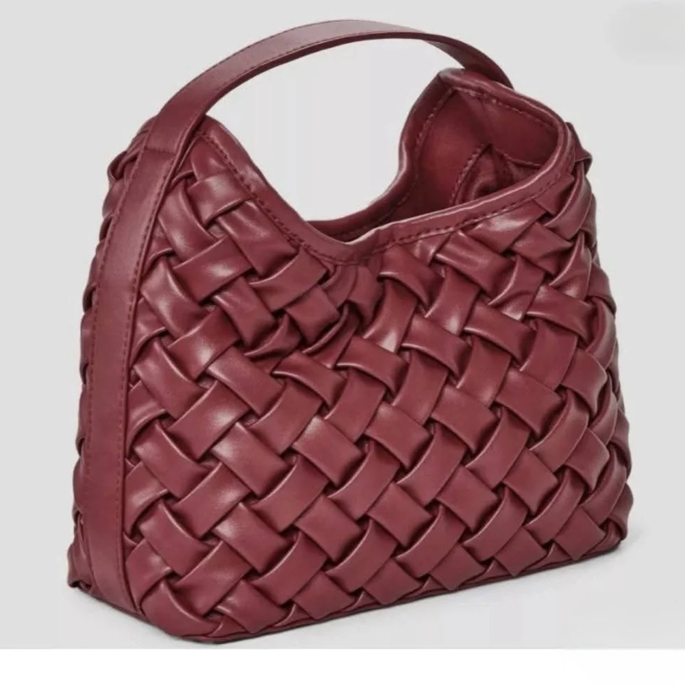 a new day Woven Mini Shoulder Bag - Maroon